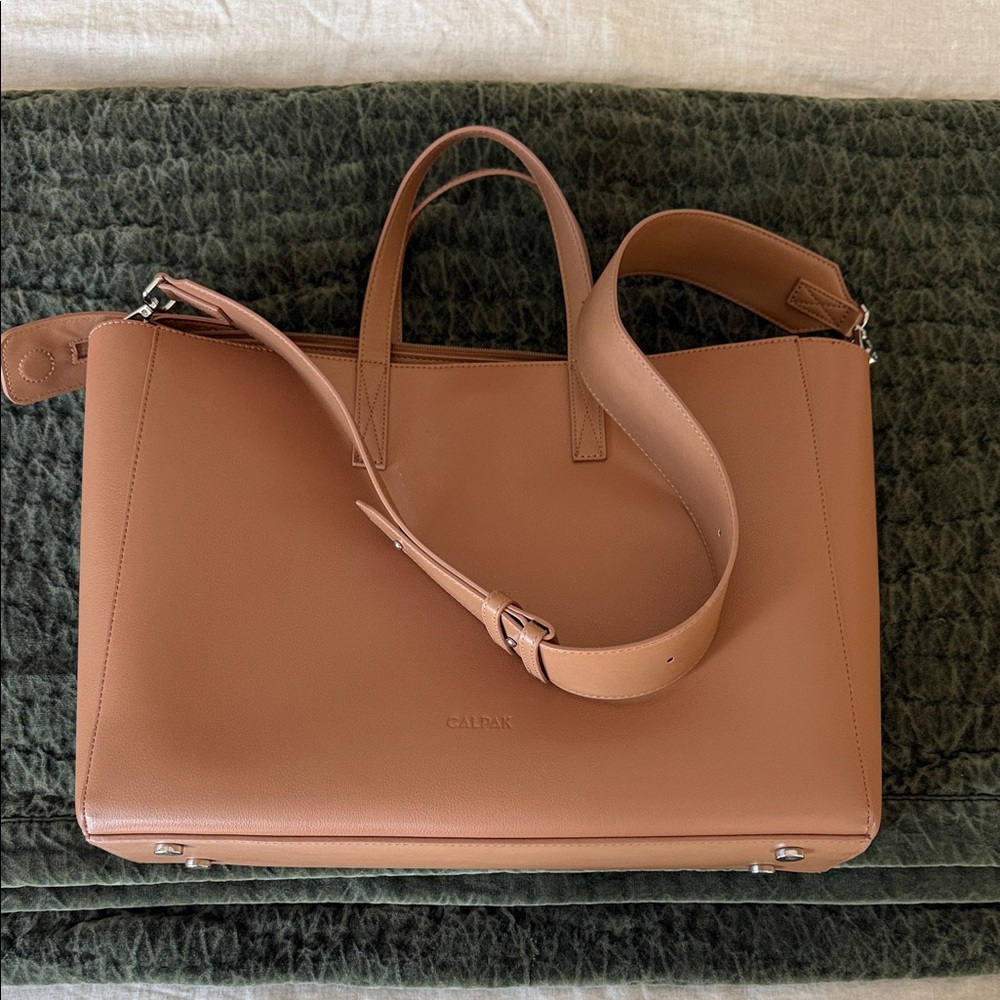Calpak - Brown PU Work Bag